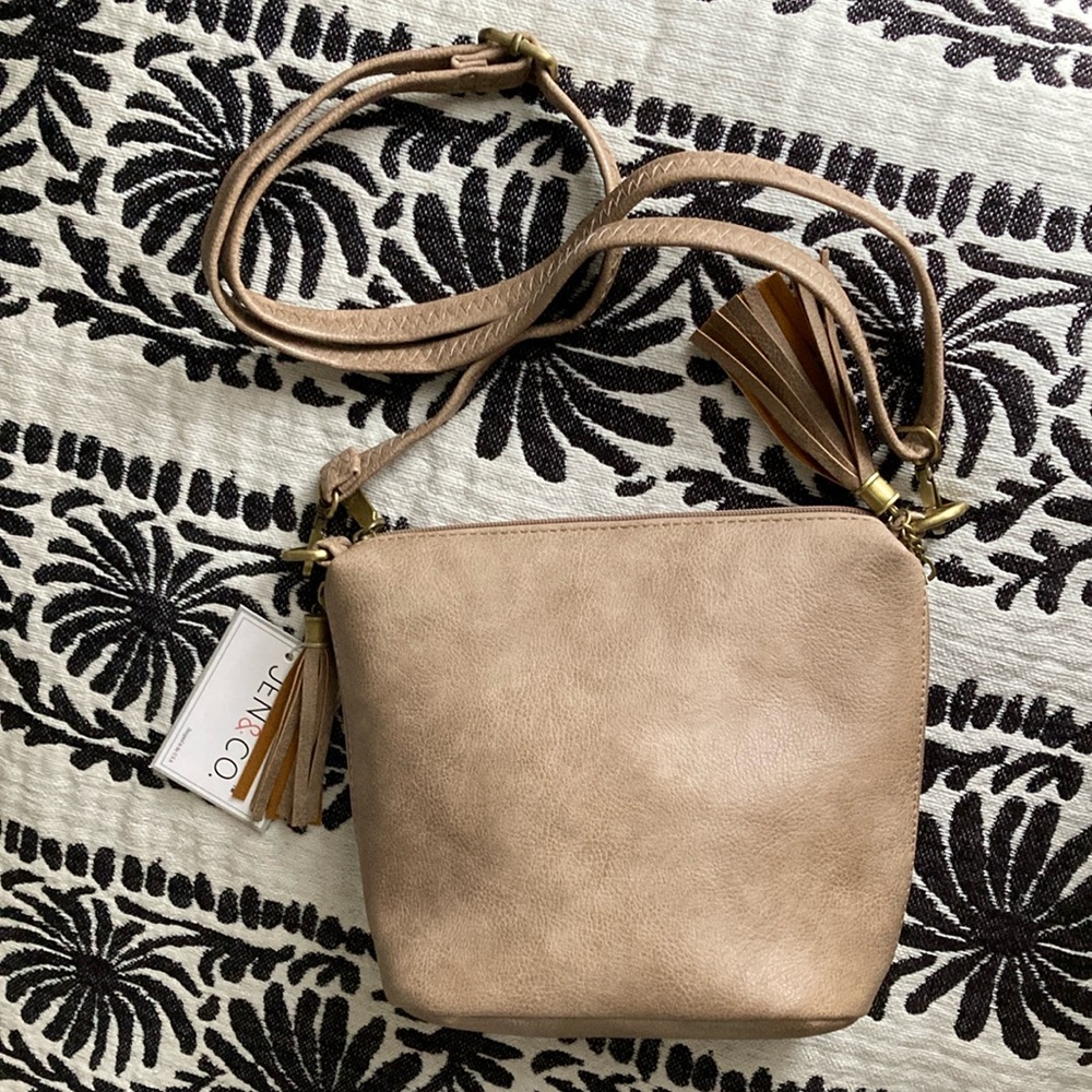 Jen & Co. The Dylan Purse Khaki 8.5”x10.5”